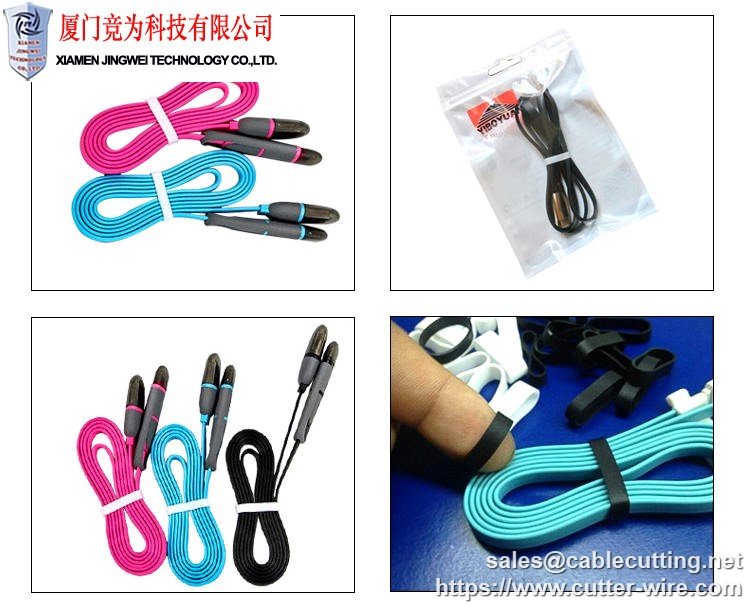 sample of USB data cable audio cable earphone cable winding tie machine, USB Cable Winding And Tying Machine, Binding Wire Tying Machine, Twist Tie Machine Cable Tie Winding Machine